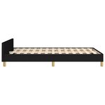 vidaXL Cadre de lit avec tête de lit noir 120x190 cm tissu