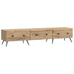 vidaXL Meuble TV 147 x 34 5 x 30 cm Chêne artisanal Bois d'ingénierie