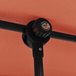 vidaXL Parasol de jardin avec mât en aluminium 2x1 5 m Terre cuite