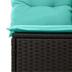 vidaXL Ensemble de canapé de jardin avec coussin 7 Pièces Noir polyrotin