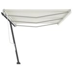 vidaXL Auvent manuel rétractable sur pied 600x300 cm Crème