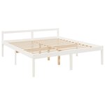 vidaXL Lit pour personne âgée sans matelas blanc bois massif