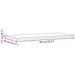 vidaXL Dessus de table 2 Pièces 90x45x1 7cm rectangulaire bois pin massif