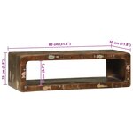 vidaXL Meuble TV Multicolore 80x30x25 cm en bois massif récupéré