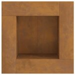 vidaXL Braise Marron 80 x 80 x 40 cm Acier résistant aux intempéries