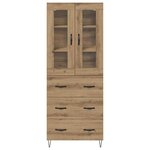 vidaXL Haut Armoire avec tiroir Chêne artisanal 69 5 x 34 x 180 cm