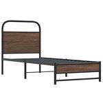 vidaXL Cadre de lit sans matelas 75x190cm chêne marron bois ingénierie