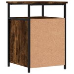 vidaXL Table de chevet chêne fumé 40x42x60 cm bois d'ingénierie