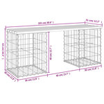 vidaXL Banc de jardin design gabion 103x31x42 cm bois de pin imprégné