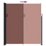 vidaXL Auvent latéral rétractable marron 220x600 cm