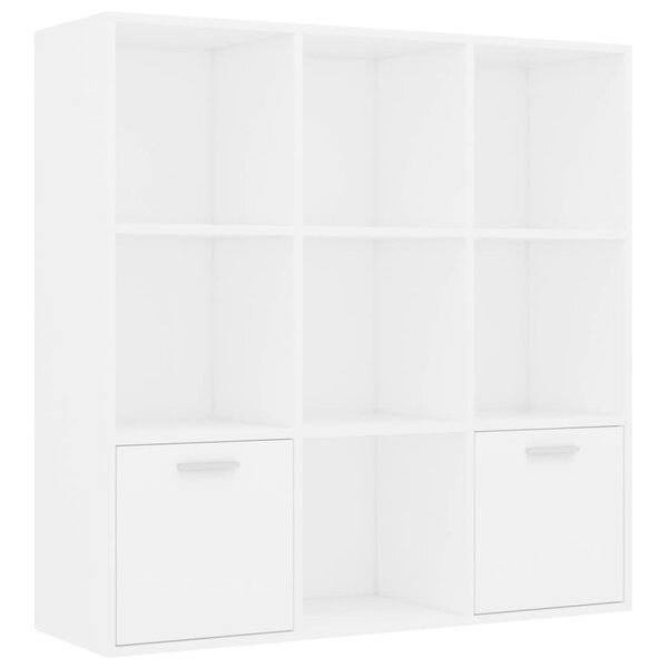 vidaXL Bibliothèque Blanc 98x30x98 cm Bois d’ingénierie