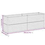 vidaXL Jardinière surélevée 196x50x69 cm Acier Corten