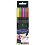 Feutre pointe fine grip finepen fluo  étui de 5 faber-castell