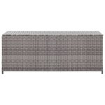 vidaXL Boîte de rangement de jardin gris 120x50x60 cm résine tressée