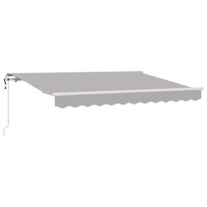 vidaXL Auvent Rétractable Gris clair 350 x 200 cm tissu