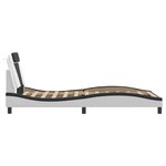 vidaXL Cadre de lit Viana sans matelas blanc et noir 100x200 cm similicuir