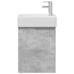 vidaXL Meuble de salle de bain avec robinet Gris béton