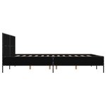 vidaXL Cadre de lit noir 140x190 cm bois d'ingénierie et métal