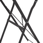 vidaXL Table bistrot pliante Anthracite Ø50x71 cm Acier revêtu de poudre