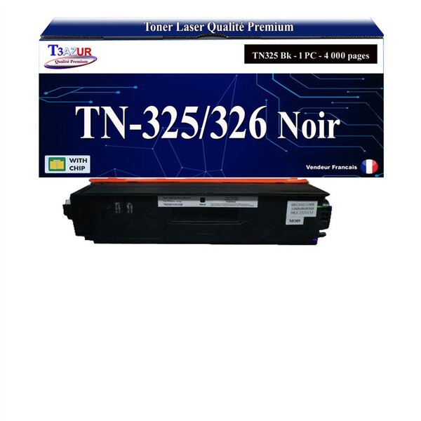 T3AZUR - Toner compatible avec Brother TN329 pour Brother HL-L8350CDW  HL-L8350CDWT Noire - 4 000 pages