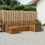 vidaXL Ensemble de canapé d'angle 5 Pièces Naturel Bois d'Acacia Massif