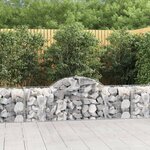 vidaXL Paniers à gabions arqués 11 Pièces 200x50x60/80 cm Fer galvanisé