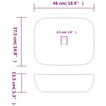 vidaXL Vasque à poser multicolore rectangulaire céramique