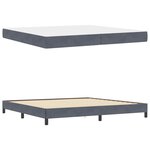 vidaXL Lit à ressorts avec matelas Gris foncé 200 x 200 cm tissu