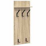 vidaXL Porte-manteau mural avec étagère Chêne sonoma 90 x 40 x 10 cm