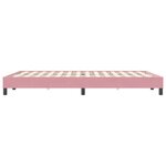 vidaXL Sommier à lattes de lit sans matelas rose 140x220 cm velours