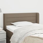 vidaXL Tête de lit avec oreilles Taupe 83x16x78/88 cm Tissu