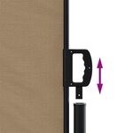 vidaXL Auvent latéral rétractable taupe 160x1200 cm