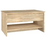 vidaXL Table basse Chêne sonoma 80x50x40 cm Bois d'ingénierie