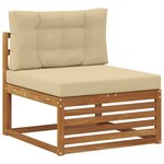 vidaXL Ensemble de canapés d'extérieur 7 pc Naturel et Beige