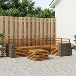 vidaXL Ensemble de canapés d'extérieur 6 pc Naturel Polyester