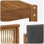 vidaXL Ensemble de canapés d'extérieur 7 pc Naturel et Anthracite