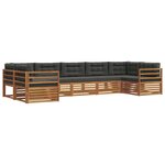 vidaXL Ensemble de canapés d'extérieur 7 pc Naturel et Anthracite