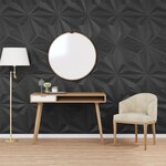 vidaXL Panneaux muraux 48 Pièces noir 50x50 cm XPS 12 m² étoile