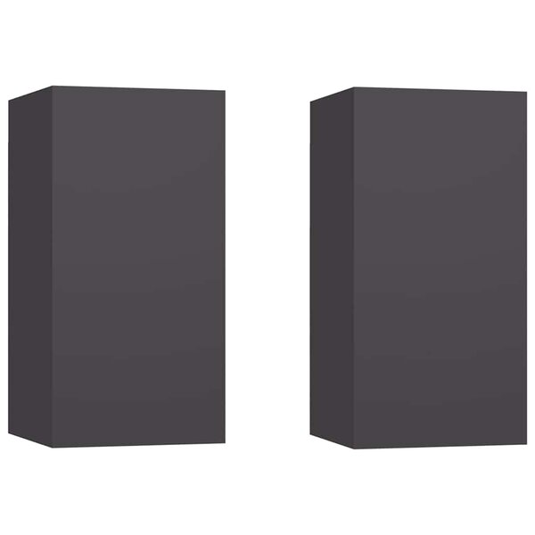 vidaXL Meubles TV 2 Pièces Gris 30 5x30x60 cm Bois d’ingénierie