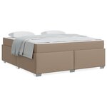 vidaXL Cadre de lit Cappuccino 180 x 200 cm Faux cuir