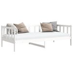 vidaXL Lit de jour sans matelas blanc bois de pin massif 90x200 cm