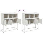 vidaXL Buffet blanc 100 5x39x107 cm acier