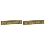 vidaXL Jardinières 2 Pièces bois de pin imprégné