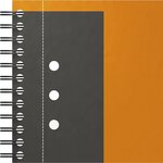 Cahier NOTEBOOK spirale A5+ 160P perforées 80g lignées 6 mm orange OXFORD