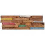 vidaXL Panneaux de revêtement mural 10 Pièces 1 03 m² Bois de teck solide