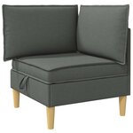 vidaXL Canapé modulaire avec rangement 4 Pièces Gris foncé Tissu