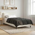 vidaXL Duvet d'été simple Matelassé Anthracite 135 x 220 cm Microfibre