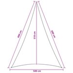 vidaXL Voile d'ombre 5 x 6 x 6 m HDPE Triangulaire Bleu et Blanc