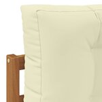 vidaXL Ensemble de canapés d'extérieur 3 pc Naturel et Crème