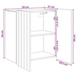 vidaXL Armoire Murale Blanc 59 x 31 x 64 cm Bois d'ingénierie